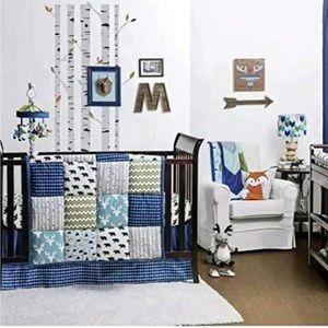 Woodland Dreams 4 piece Baby Crib Bedding Set by The Peanut Shell